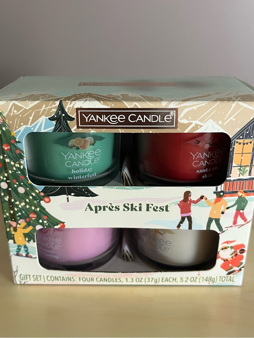 Yankee Candle Four Pack Mini Candle Apres Ski Fest Holiday Gift Set